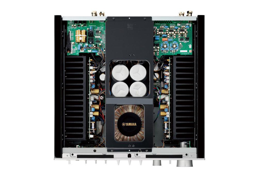 Yamaha A-S2200 stereoförstärkare med VU-mätare & Vintage-design, silver