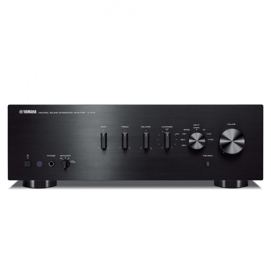 Yamaha A-S301 II stereoförstärkare med DAC & RIAA-steg, svart