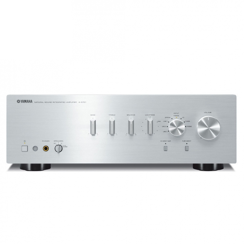 Yamaha A-S701 II stereoförstärkare med DAC & RIAA-steg, silver