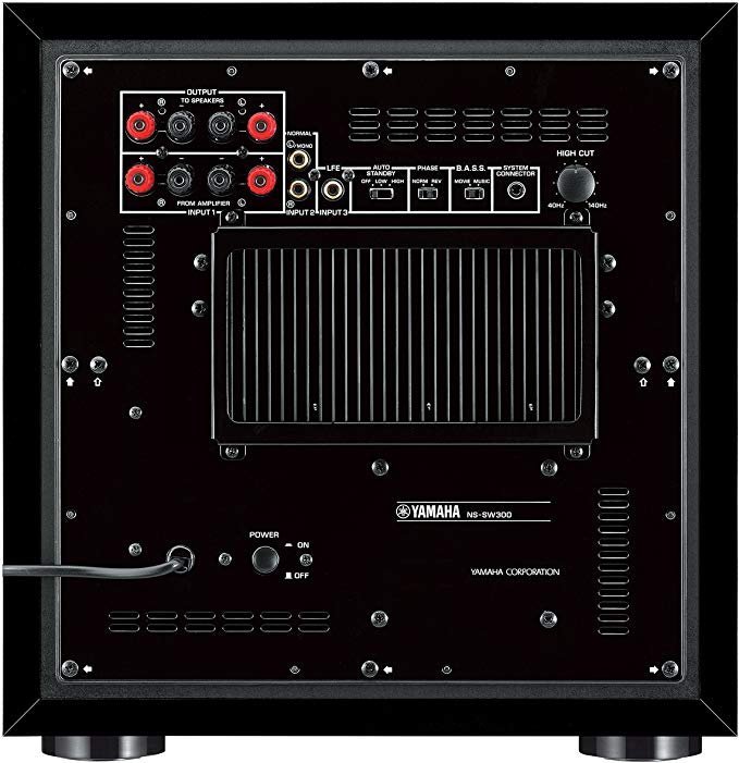 Yamaha NS-SW300 aktiv subwoofer, pianosvart