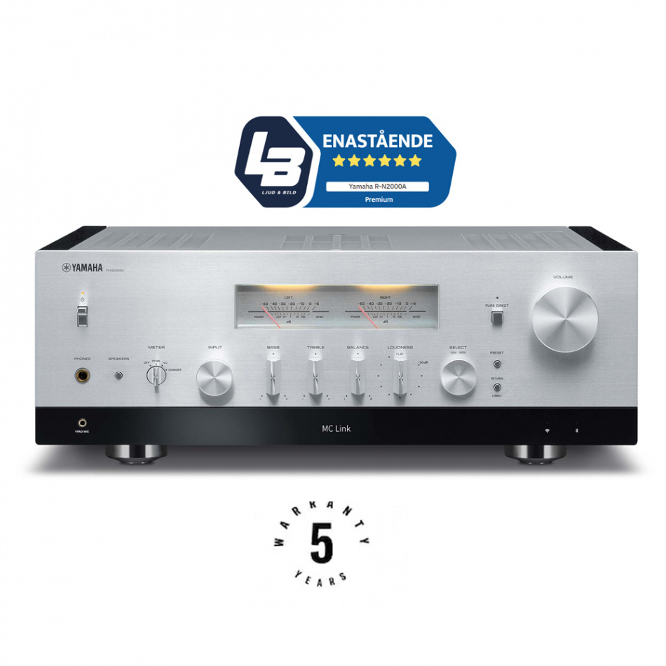 Yamaha R-N2000A streamingförstärkare med HDMI ARC & mät-EQ, silver