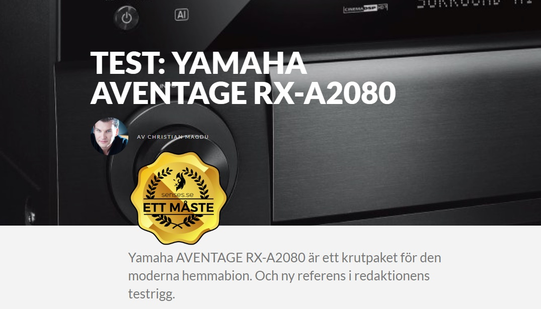 Yamaha RX-A2080 bioförstärkare, svart
