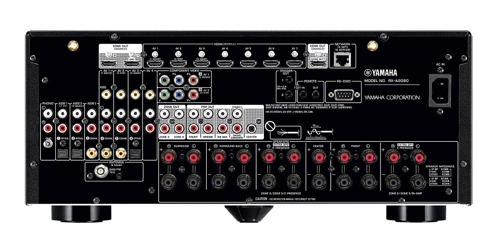 Yamaha RX-A2080 bioförstärkare, svart
