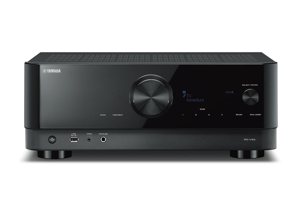 Yamaha RX-V4A hemmabioförstärkare med MusicCast, svart