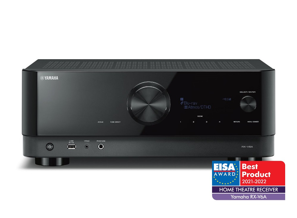 Yamaha RX-V6A hemmabioförstärkare med MusicCast, svart