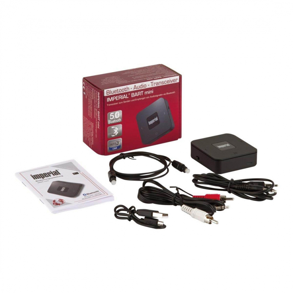 Imperial Bart Mini Bluetooth 5.0 sändare/mottagare med Toslink