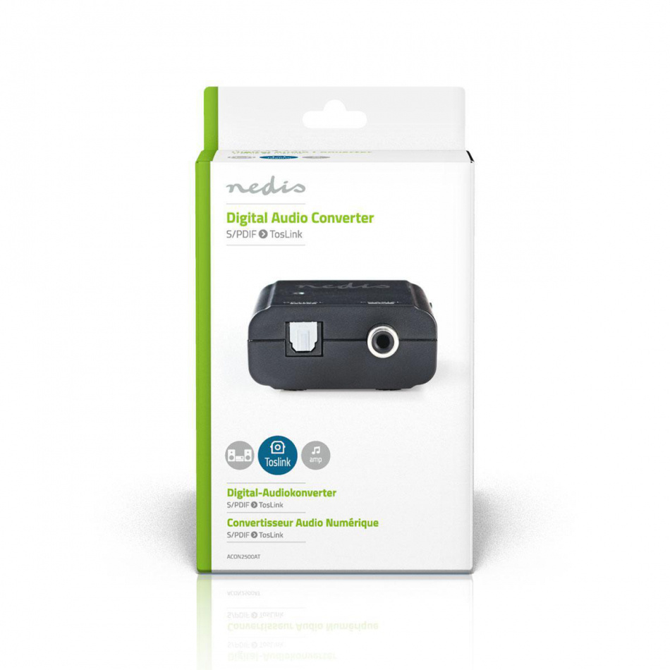 Nedis CON-2500 coaxial-till-optisk signalomvandlare