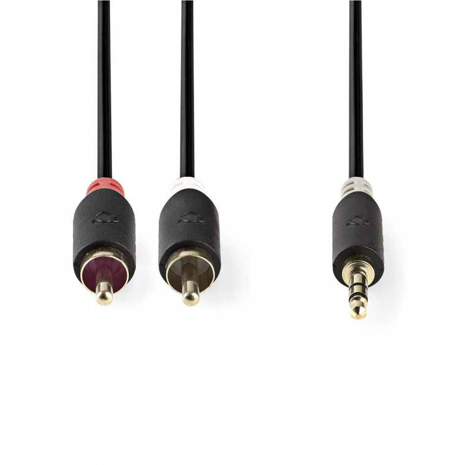 Nedis CAB-W22200 3.5mm - 2xRCA ljudkabel för stereo