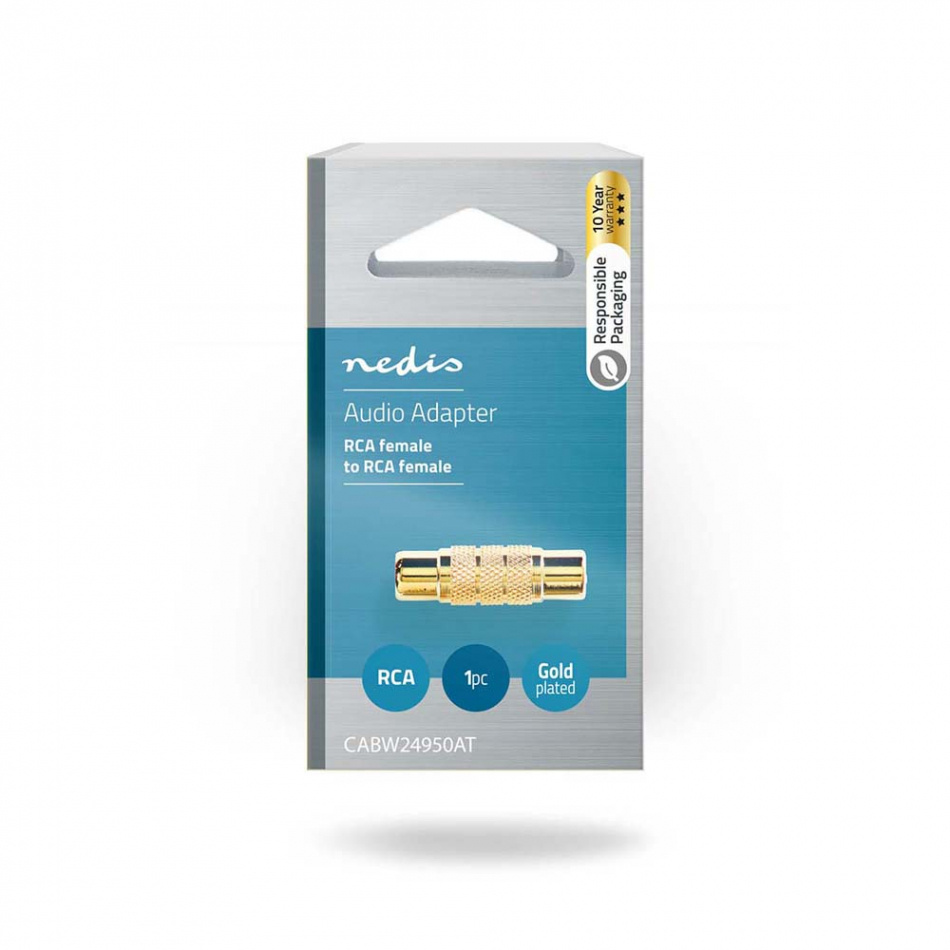 Nedis CAB-W24950AT Mono Audio Adapter RCA Female-Female, styck