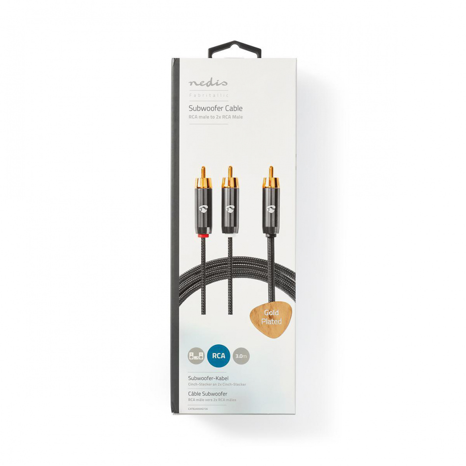 Nedis CAT-B240Y, subwoofer Y-kabel 3 meter