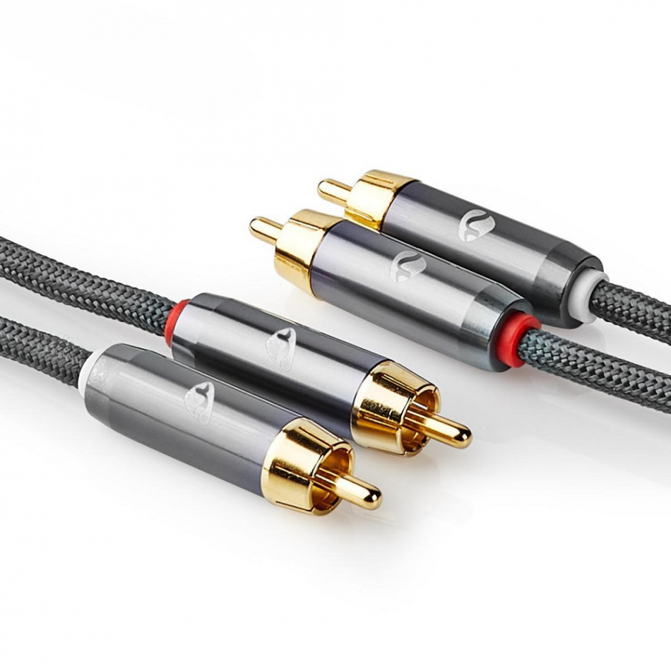 Nedis CAT-B24000 RCA ljudkabel, 5 meter