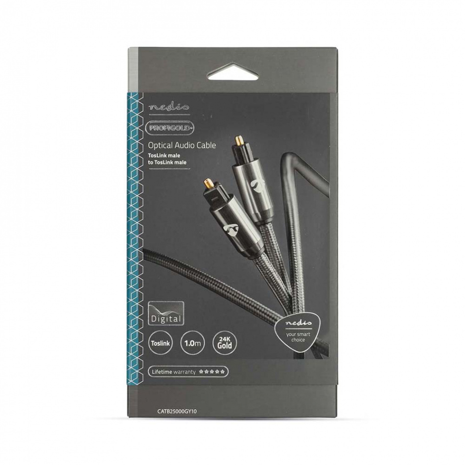 Nedis Profigold CAT-GY25000 optisk ljudkabel Toslink, 1 meter