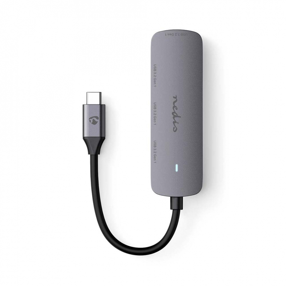 Nedis 4-ports USB 3.2 Hubb, 1x USB-C -> 4x USB-A Hona