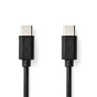 Nedis CCGL60700 USB-C 2.0-kabel, 480 Mbps 60 Watt, svart Nedis CCGL60700 USB-C 2.0-kabel, 480 Mbps 60 Watt, svart