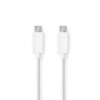 Nedis CCGL60700 USB-C 2.0-kabel, 480 Mbps 60 Watt, vit Nedis CCGL60700 USB-C 2.0-kabel, 480 Mbps 60 Watt, vit