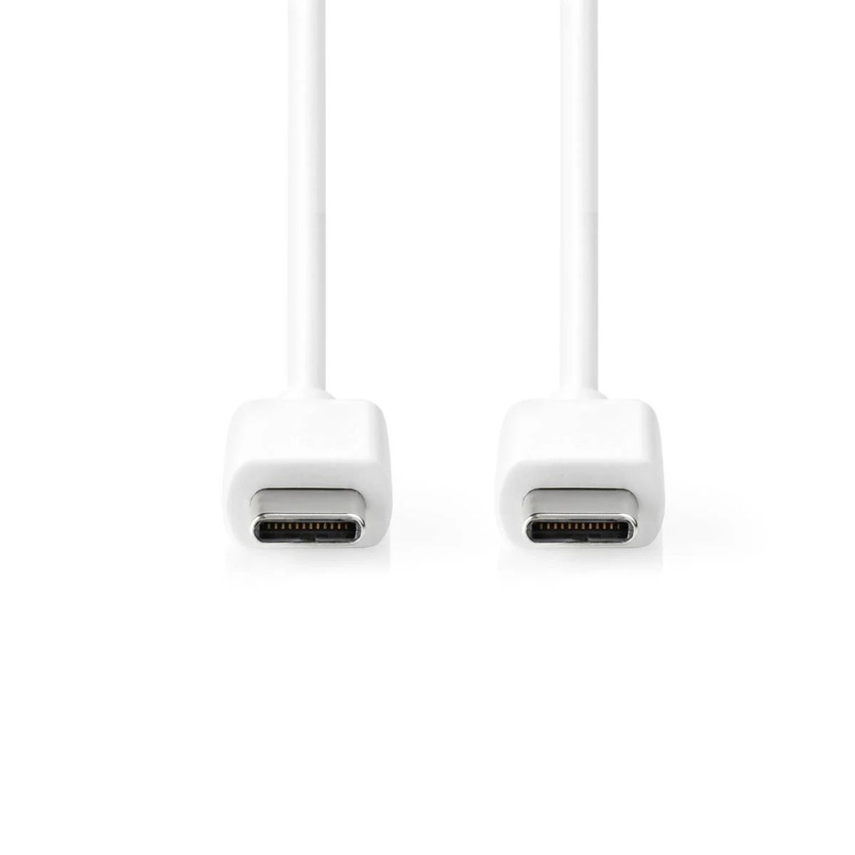 Nedis CCGL60700 USB-C 2.0-kabel, 480 Mbps 60 Watt, vit