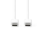 Nedis CCGL60700 USB-C 2.0-kabel, 480 Mbps 60 Watt, vit Nedis CCGL60700 USB-C 2.0-kabel, 480 Mbps 60 Watt, vit