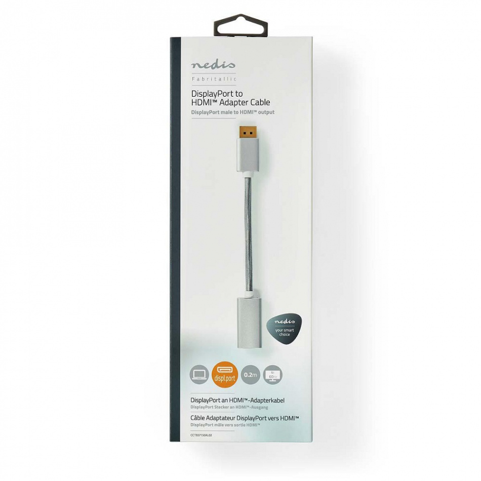 Nedis DisplayPort-HDMI Adapterkabel, 0.2 meter