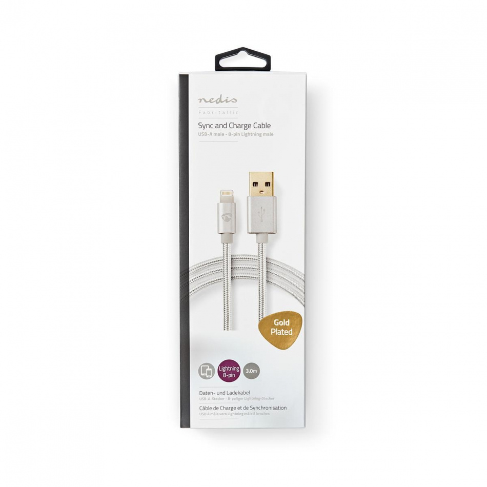 Nedis USB 2.0 USB-A till Lightning-kabel