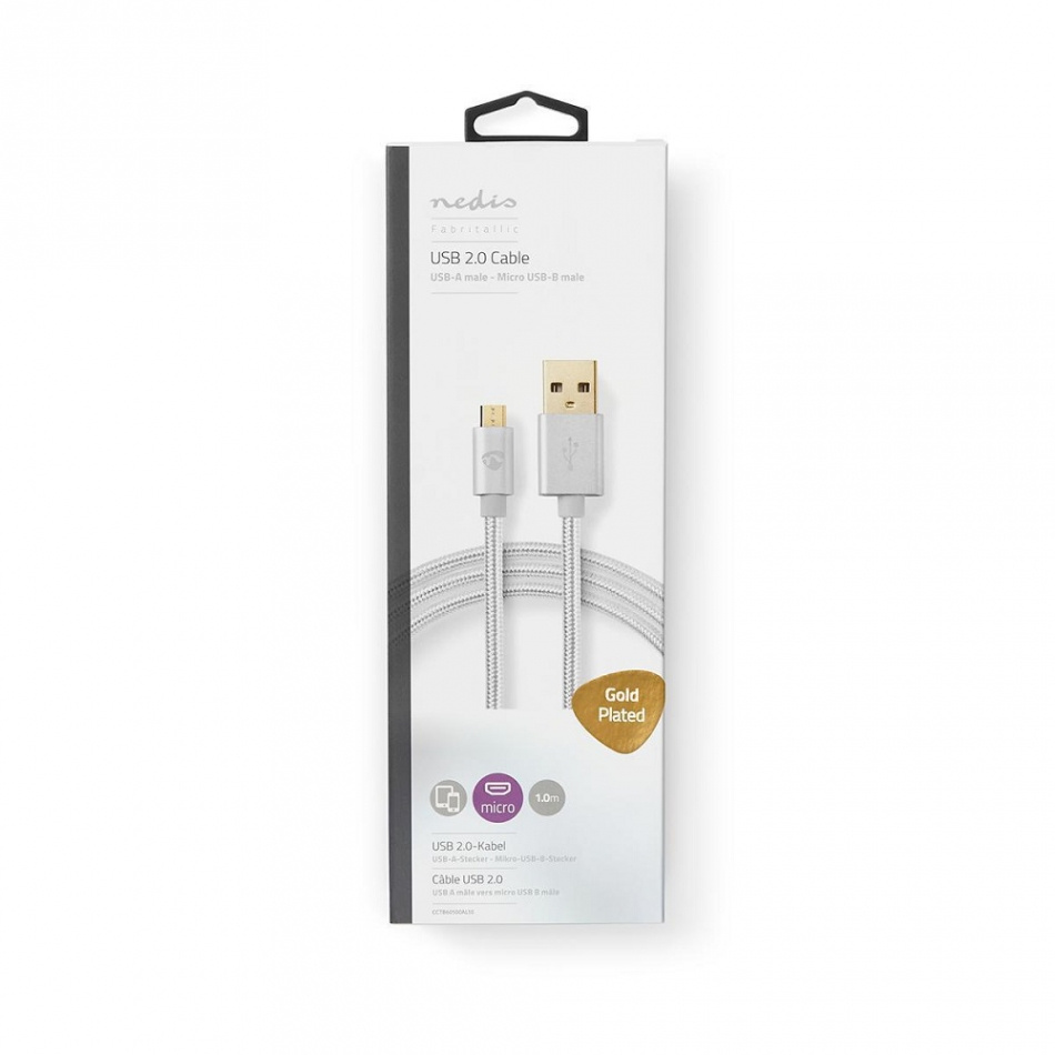Nedis USB 2.0 USB-A till micro B-kabel
