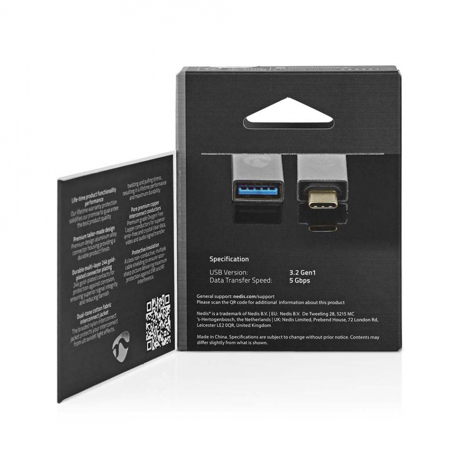 Nedis Profigold CCT-B60915AL adapterplugg USB-C -> USB-A
