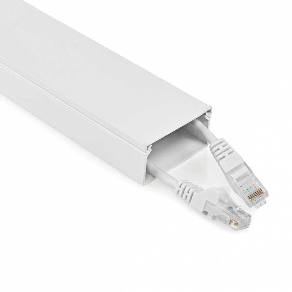 Nedis CMDT-5025 kabelkanal i aluminium, vit