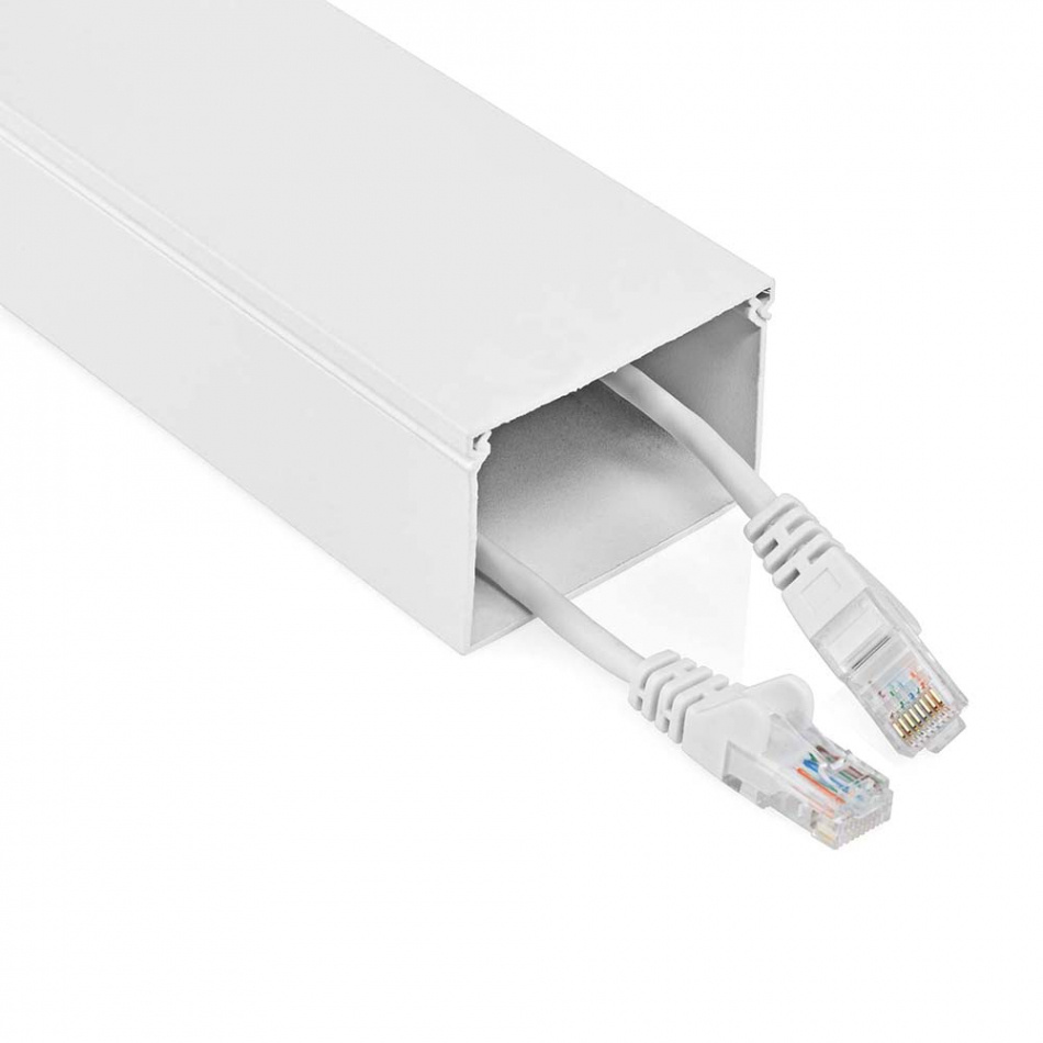 Nedis CMDT-6040 kabelkanal i aluminium, vit