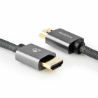 Nedis CVT-B34, HDMI-kabel med Ethernet & 4K metallgrå 1 meter