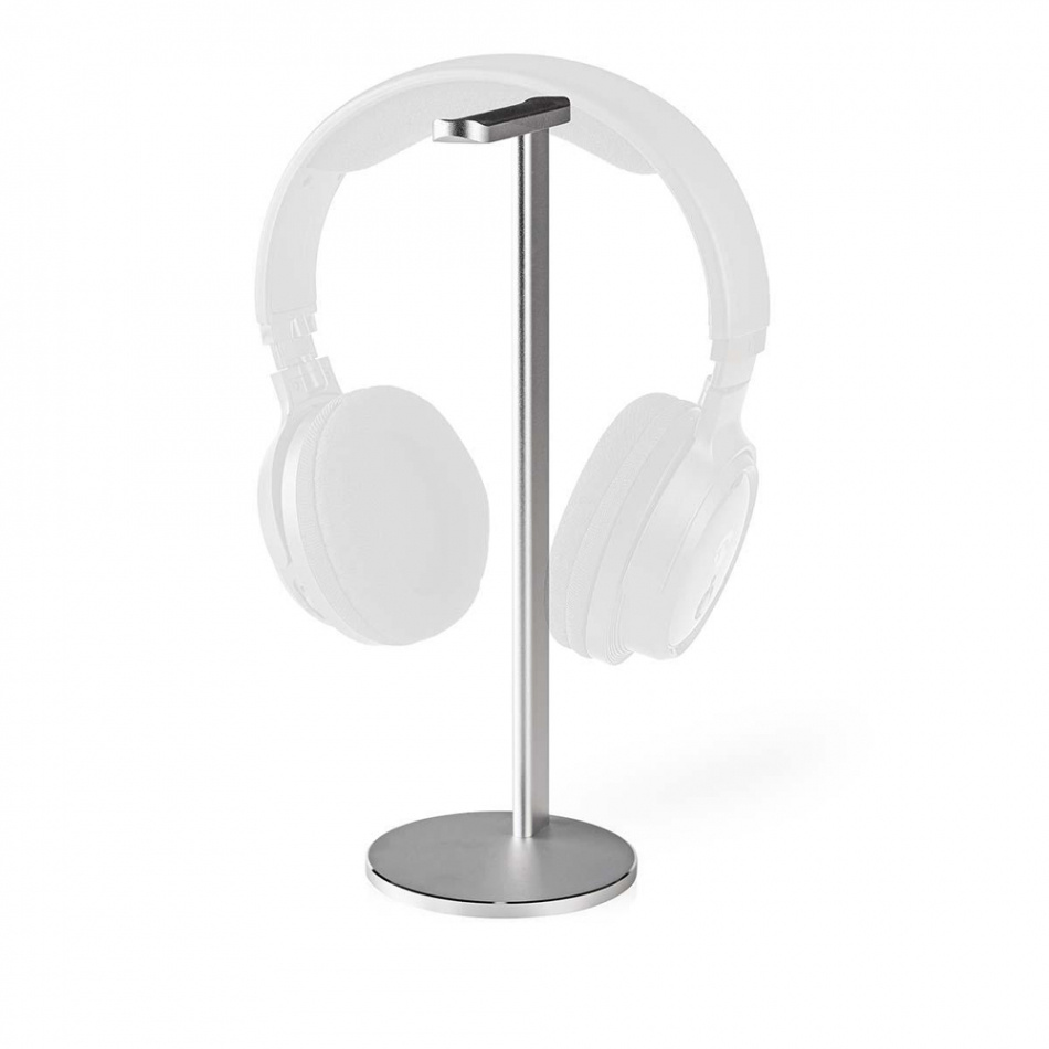 Nedis HPST-200 hörlursställ i aluminium, silver