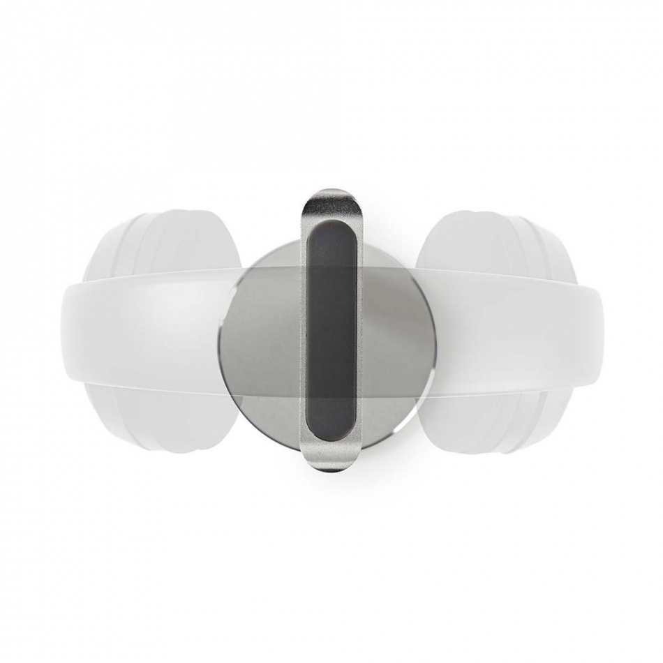Nedis HPST-200 hörlursställ i aluminium, silver