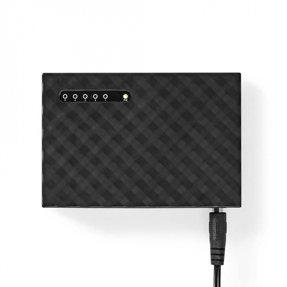 Nedis NSW-H5P110 Nätverksswitch 1 GBit/s, 5-portar