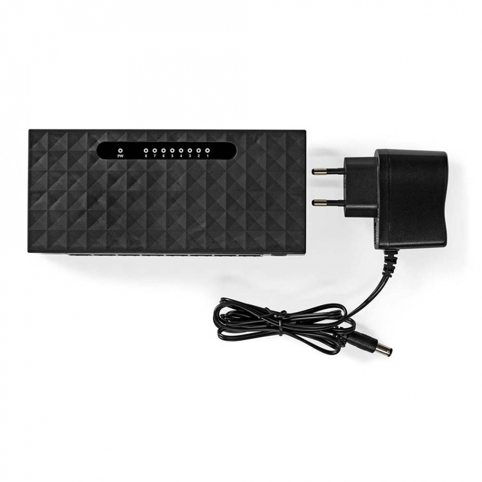 Nedis NSW-H8P110 Nätverksswitch 1 GBit/s, 8-portar