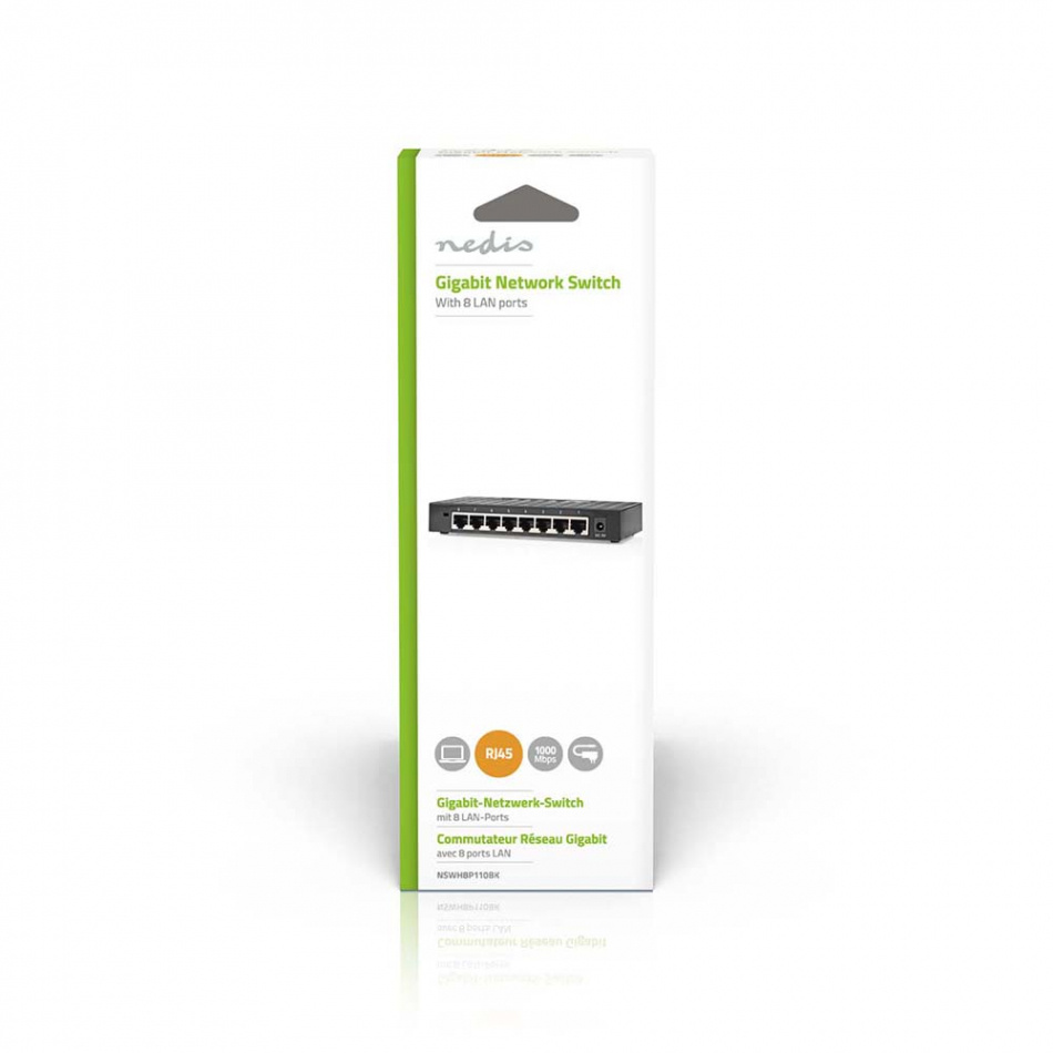 Nedis NSW-H8P110 Nätverksswitch 1 GBit/s, 8-portar