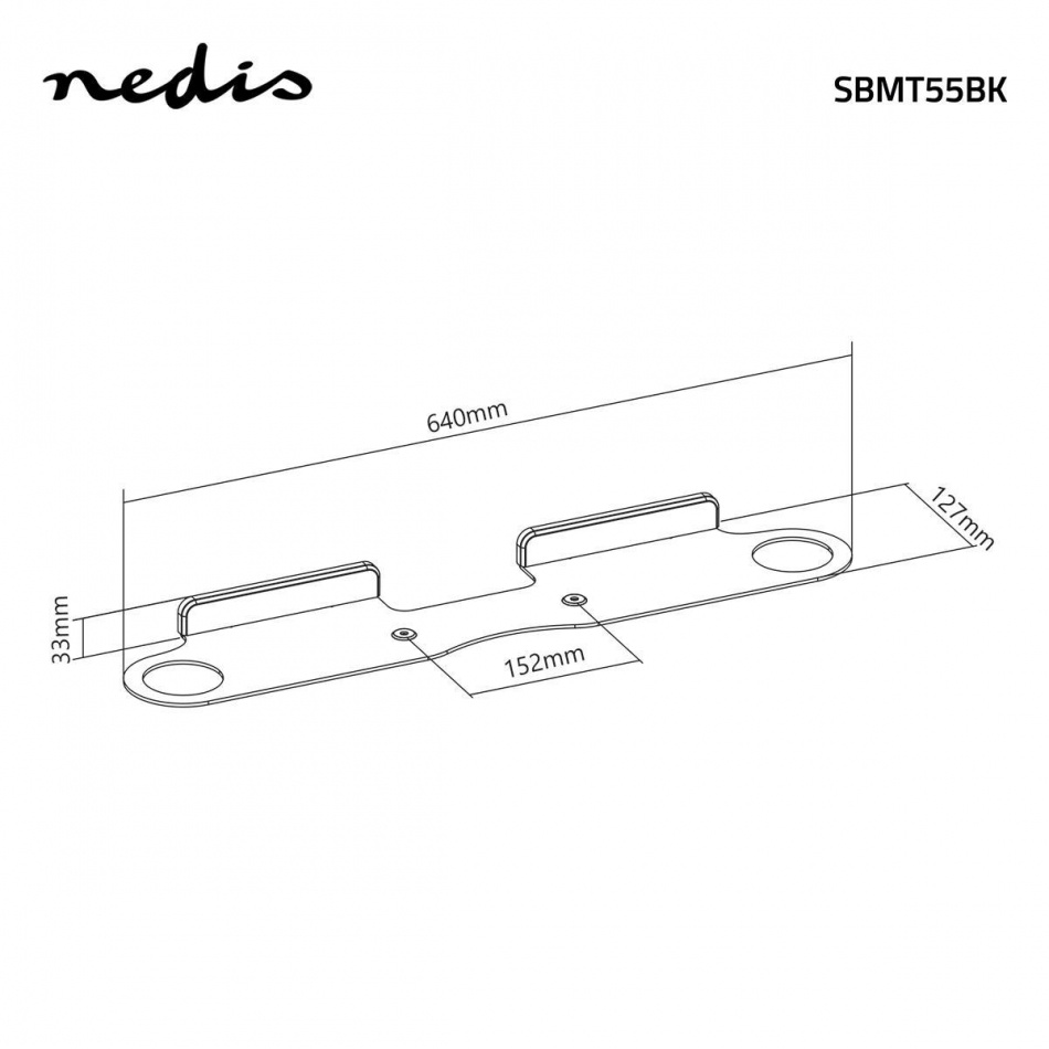 Nedis SBMT-55BK väggfäste till Sonos Beam (gen2)
