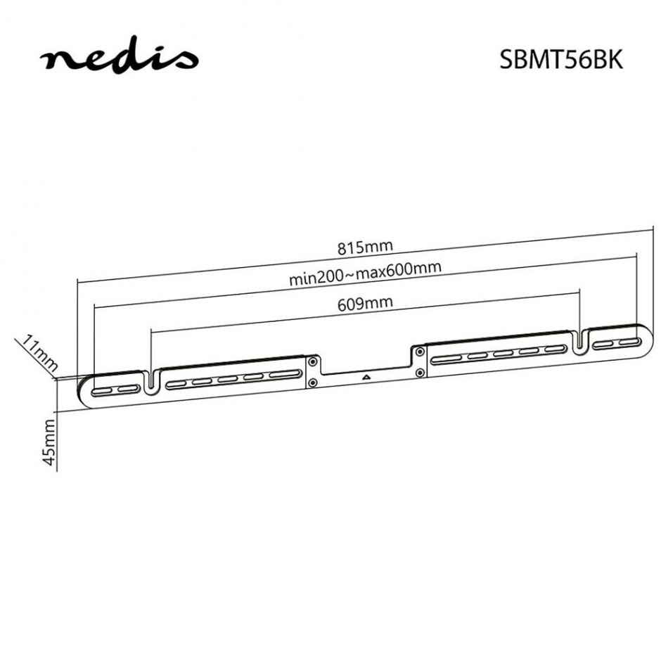 Nedis SBM-T56 väggfäste för Sonos Arc soundbar