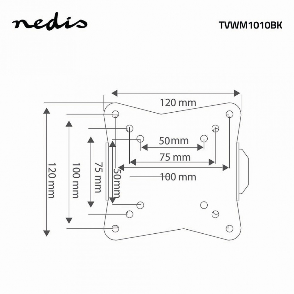 Nedis TV-WM1010 fast VESA-fäste 30 kg, styck