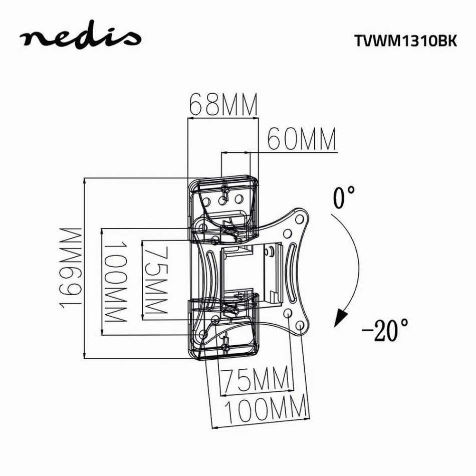 Nedis TV-WM1310, VESA-fäste styck