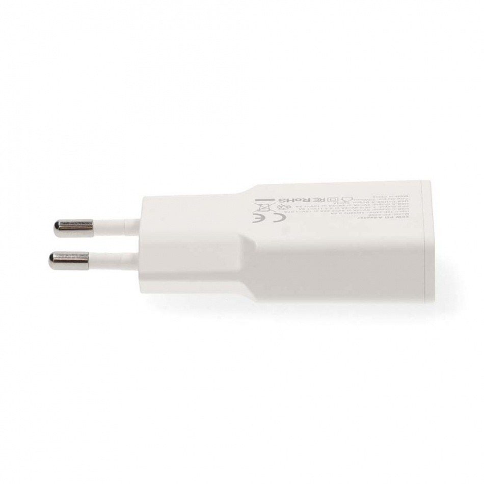 Nedis WCH-A20 GaN-väggladdare 20 Watt inkl. USB-C kabel, vit