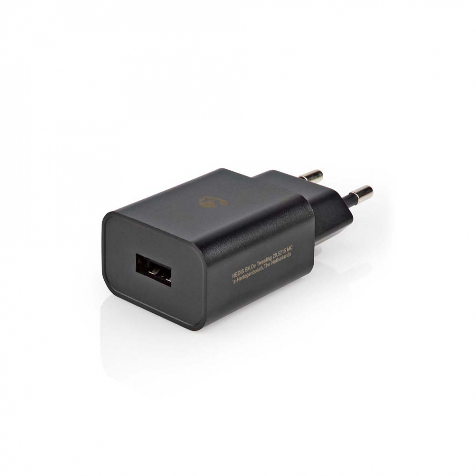 Nedis USB-A strömadapter 2.4A, svart