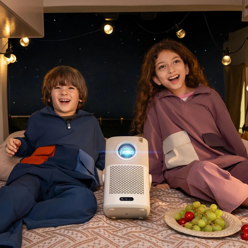 Yaber T2 Plus GTV, bärbar Full HD-projektor med Sound by JBL & batteridrift