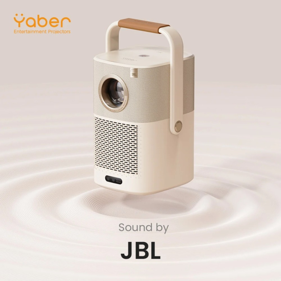 Yaber T2 Plus GTV, bärbar Full HD-projektor med Sound by JBL & batteridrift