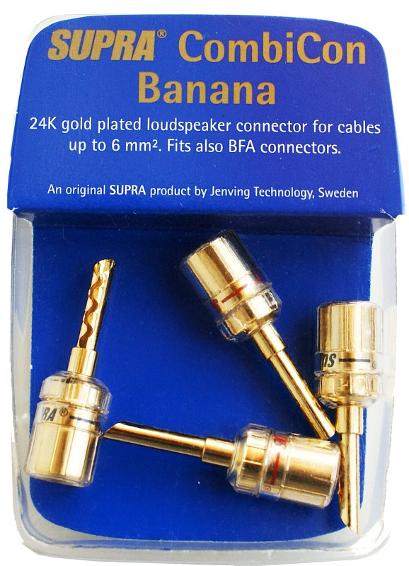 Supra Combicon Banana, 4-pack banankontakter