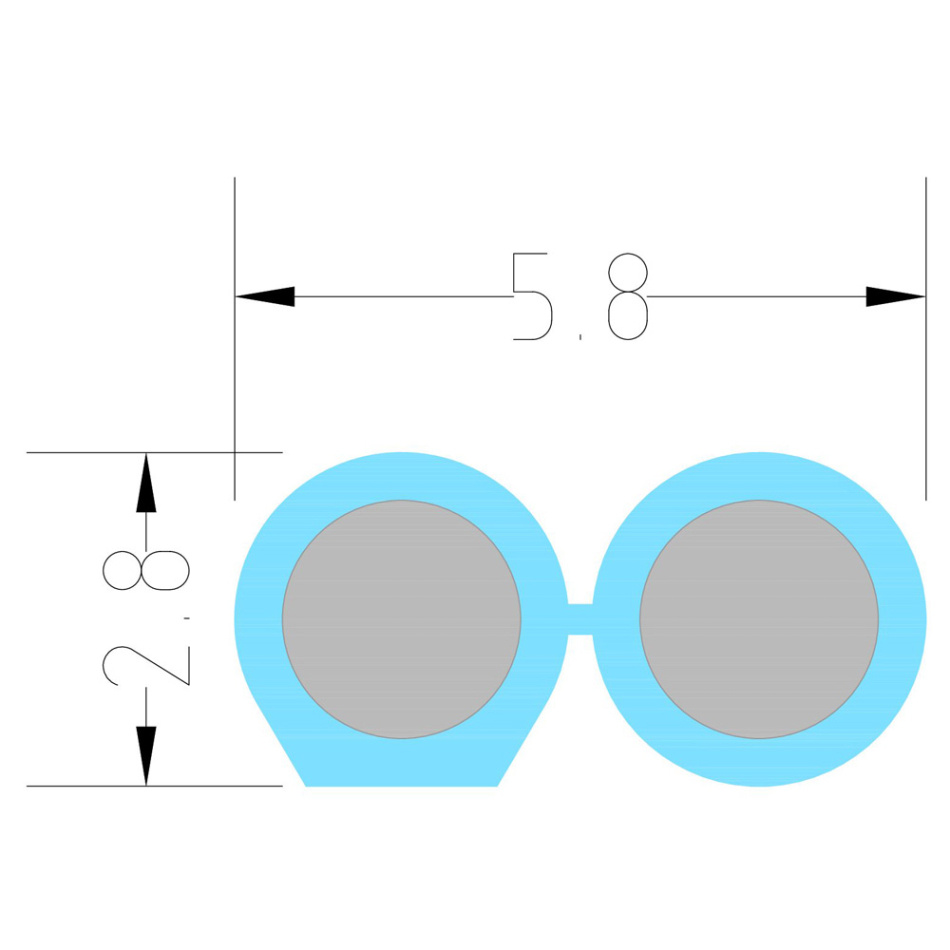 Supra Classic 1.6 högtalarkabel  is-blå, lösmeter