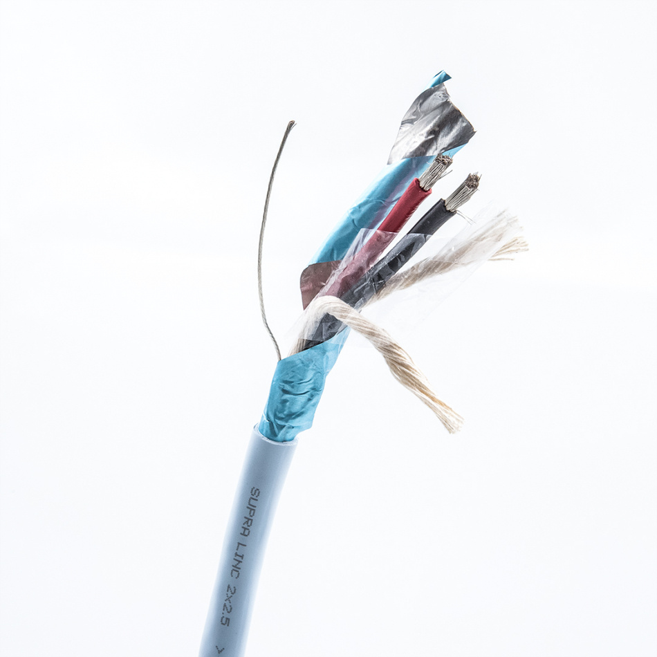 Supra Linc 2.5 skärmad högtalarkabel is-blå, lösmeter