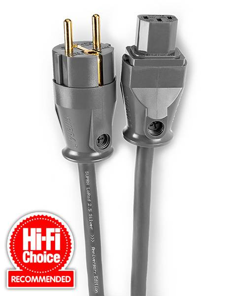 Supra Lorad 2.5 SPC strömkabel 10 Ampere, rak stickpropp