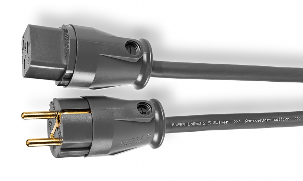 Supra Lorad 2.5 SPC strömkabel 16 Ampere, rak stickpropp