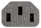 Supra Lorad 2.5 SPC strmkabel 10 Ampere, vinklad stickpropp