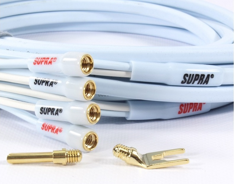 Supra PLY 3.4 Combicon, högtalarkabel stereopar is-blå