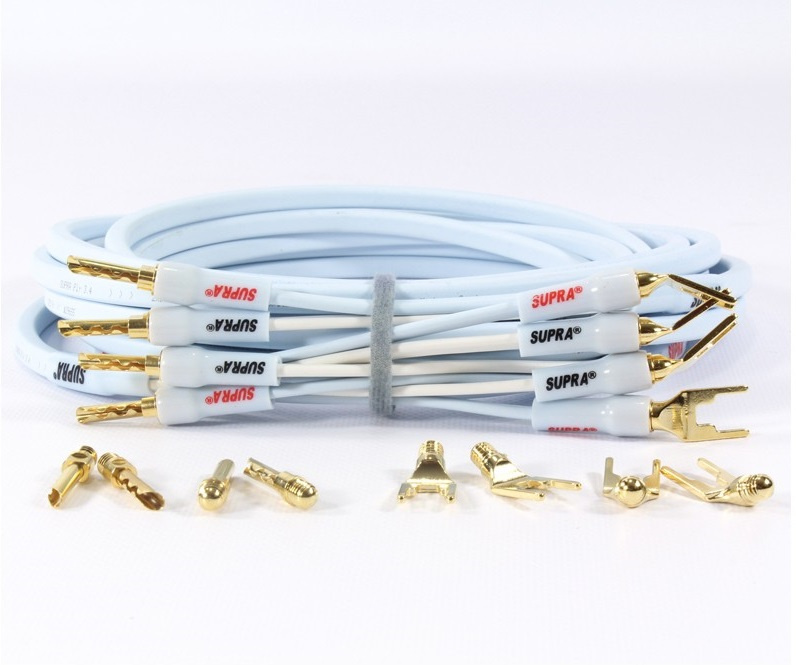 Supra PLY 3.4 Combicon, högtalarkabel stereopar is-blå