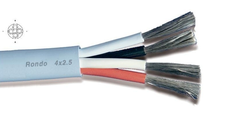 Supra Rondo 4x2.5, isblå högtalarkabel lösmeter